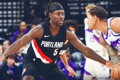 nba常规赛开拓者136-132险胜爵士 马尔卡宁32分霍勒迪27分8助