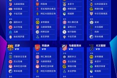 欧冠抽签对阵图公布 2025-2026欧冠36强抽签结果完整版