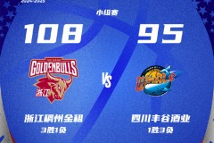 CBA俱乐部杯浙江男篮108-95四川男篮 琼斯25+17哈特空砍50分