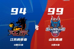 CBA常规赛战报江苏男篮94-99山东男篮 盖利36+8+8克里斯25+21