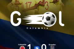 美洲杯哥倫比亞VS厄瓜多爾半場戰報：卡多納破門