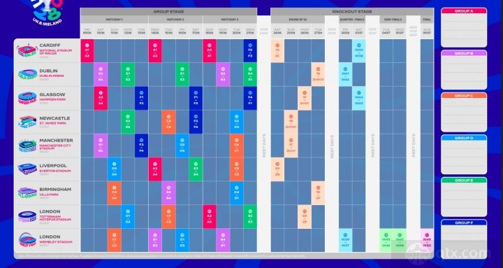 2028欧洲杯赛程时间表最新版