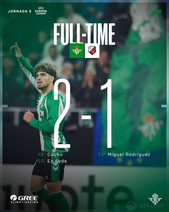 皇家贝蒂斯2-1乌德勒支