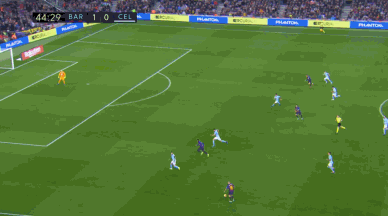 巴萨第二球——阿尔巴直接助攻梅西