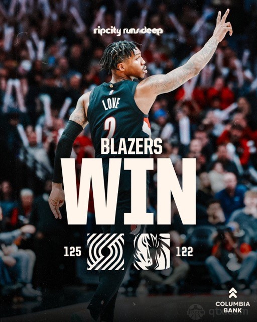 开拓者主场125-122险胜独行侠