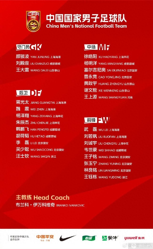国足大名单