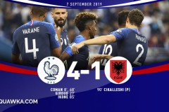 歐預賽法國4-1阿爾巴尼亞戰報：科曼梅開二度格裏茲曼失點