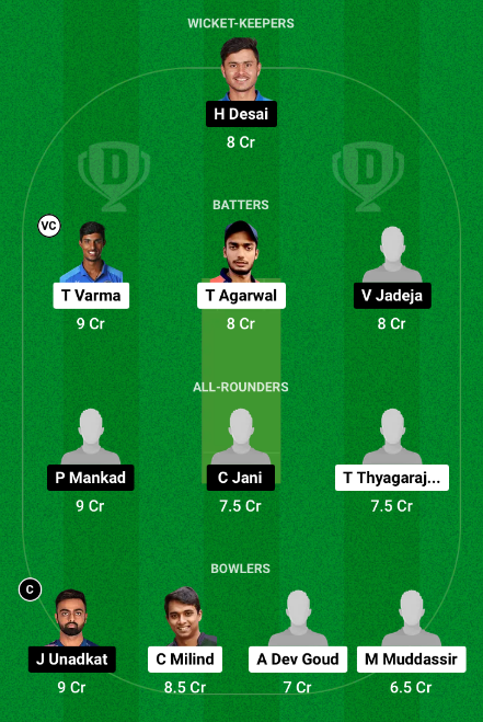 HYD vs SAU Dream11 Team Choice 1