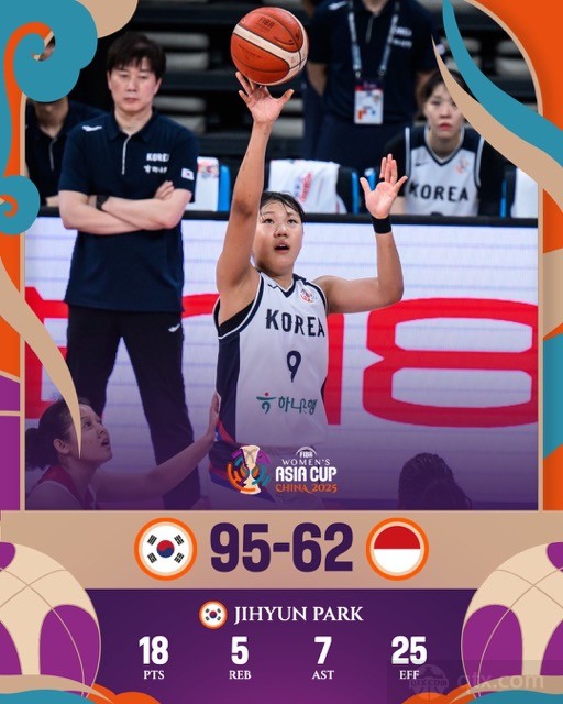 韩国女篮95-62印尼女篮