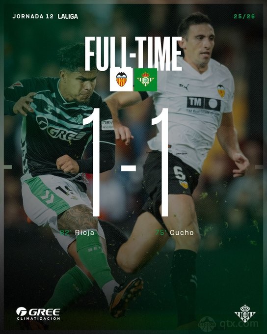 瓦伦西亚1-1皇家贝蒂斯