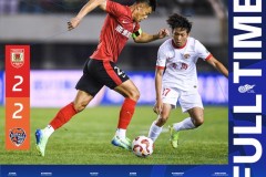 中超长春亚泰2-2青岛海牛 王智峰染红 亚泰补时阶段连入两球
