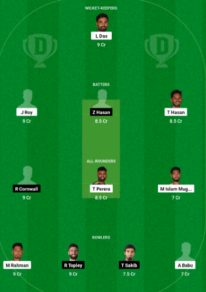 DC vs SYL Dream11 Team Choice 1: Mega Contest Picks (11 Players)