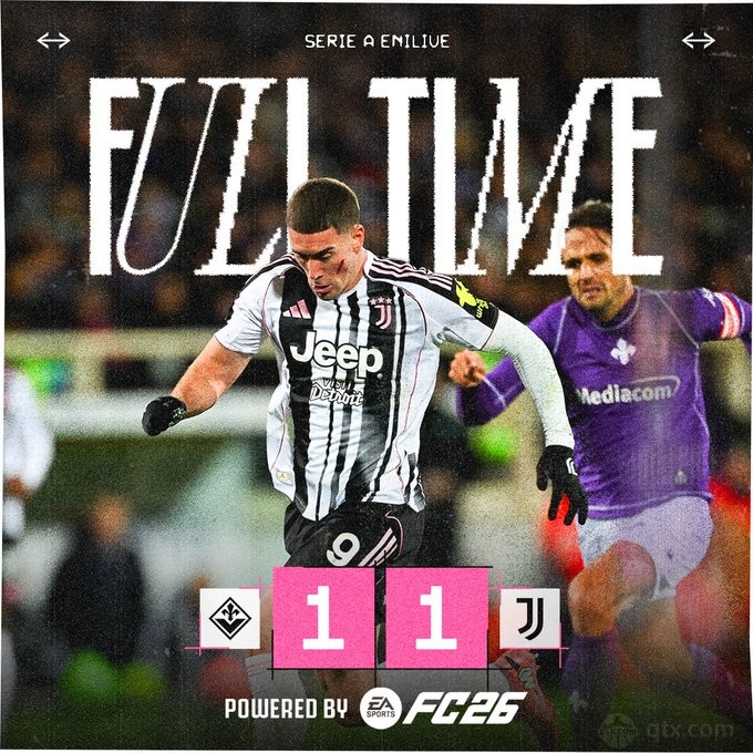 佛罗伦萨1-1尤文图斯