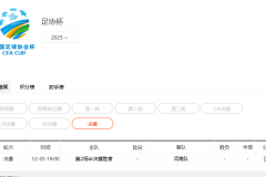 2025足协杯决赛对阵赛程时间表 12月5日将在苏州带来争冠大战