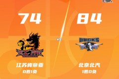 CBA常规赛北京男篮客场84-74力克江苏男篮 周琦12+8 赵睿首秀10分