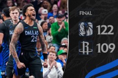 NBA常规赛独行侠主场122-109大胜火箭 戴维斯29+8 杜兰特27分成徒劳