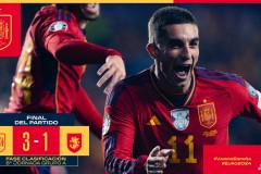 欧预赛西班牙3-1格鲁吉亚 西班牙头名出线