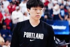 杨瀚森NBA常规赛2分1篮板 目前仅出战5场