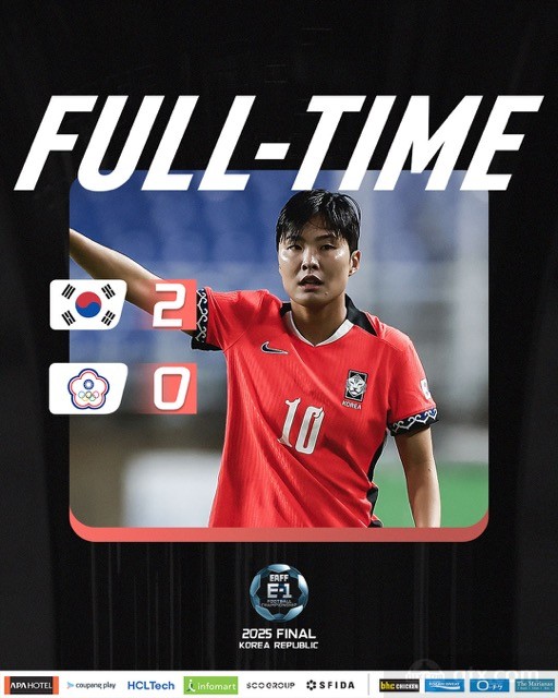 韩国女足2-0中国台北女足 