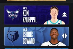 NBA官方更新新秀排行榜 克尼佩尔领衔弗拉格第三