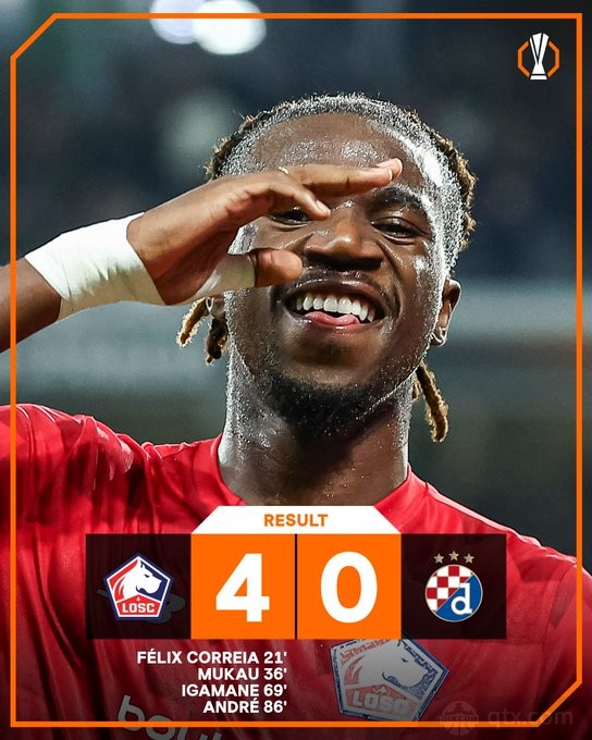 里尔4-0萨格勒布迪纳摩