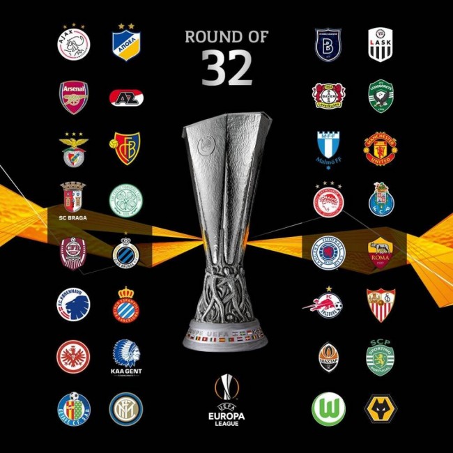 2019/20欧联杯32强出炉