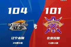 CBA联赛战报辽宁男篮104-101北控男篮 弗格41分萨林杰空砍33+18