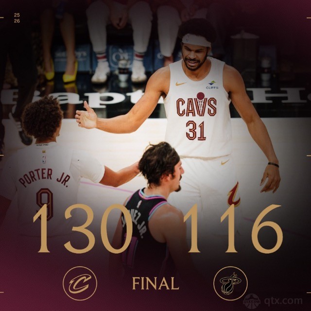 骑士客场130-116逆转热火