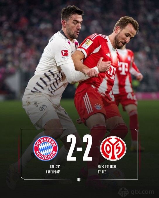 拜仁慕尼黑2-2美因茨