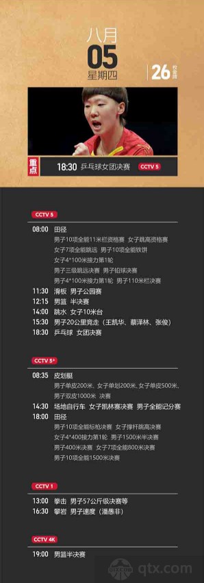 2020-2021东京奥运会时间表