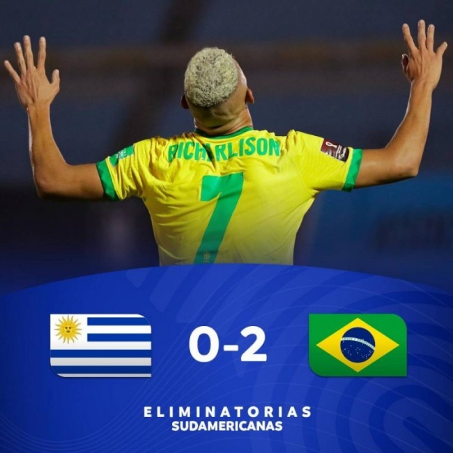 巴西2-0乌拉圭