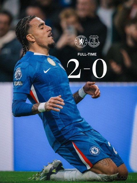 切尔西2-0埃弗顿