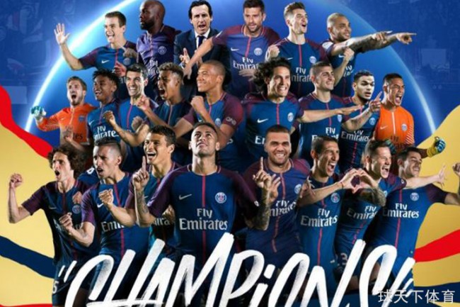 内马尔ins晒海报，庆祝巴黎法甲夺冠