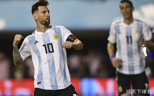 世界杯热身赛 阿根廷4-0横扫海地 梅西帽子戏法
