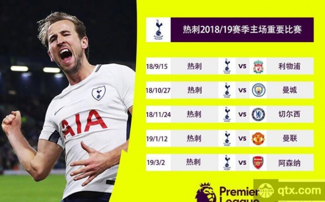 热剌2018/19赛季英超联赛主场重要比赛