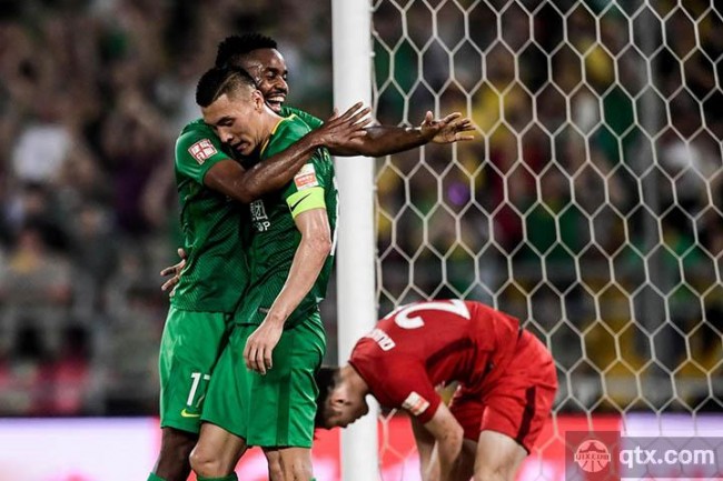 半场战报：北京国安2-0天津权健