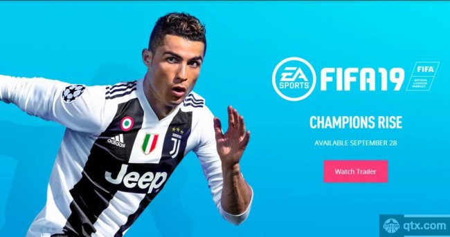 FIFA19封面海报更新 代言人C罗改穿尤文球衣