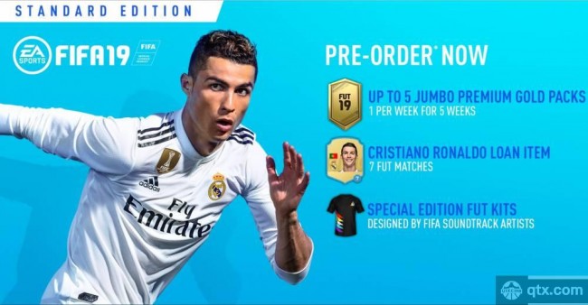 FIFA19封面海报更新 代言人C罗改穿尤文球衣