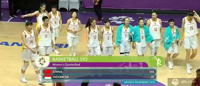 亚运会中国女篮狂胜东道主印尼104分挺进半决赛，将对阵日本