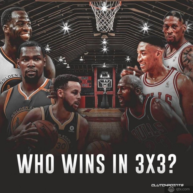 美国媒体发问 前公牛和现勇士三巨头3v3谁能赢